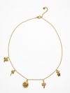Collier charms bohème en acier inoxydable doré – esprit summer vibes