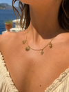Collier charms bohème en acier inoxydable doré – esprit summer vibes