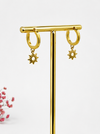 Boucles d’oreilles mini créoles soleil dorées – Acier inoxydable