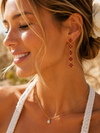 Boucles d’oreilles Chance rouges en acier inoxydable doré