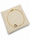 Bracelet fin cœurs dorés entrelacés en acier inoxydable – bijou femme élégant et intemporel