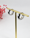 Boucles créoles bombées en acier inoxydable doré ou argenté – 1,8 cm
