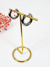 Boucles d'oreilles créoles épaisses en acier inoxydable – Dorées ou argentées – 2,2 cm