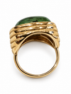 Bague avec pierre en acier inoxydable doré – 5 variantes, motif 2 cm