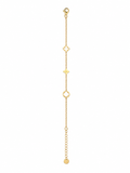 Bracelet fin femme en acier inoxydable doré – motifs ajourés tendance