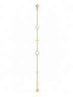 Bracelet fin femme en acier inoxydable doré – motifs ajourés tendance