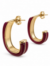 Boucles d’oreilles créoles ovales en acier inoxydable doré – 4 coloris, 3,5 cm