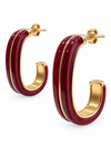 Boucles d’oreilles créoles ovales en acier inoxydable doré – 4 coloris, 3,5 cm