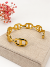 Goudkleurige stalen armband – Ankerkettinghanger.