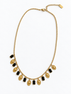 Collier doré à pampilles cœur et ornements facettés en acier inoxydable - 3 coloris