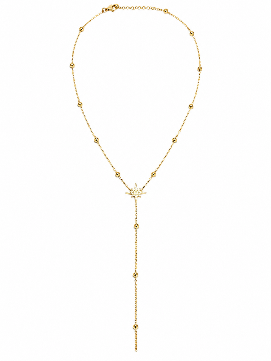 Collier Y étoile en acier inoxydable – Bijou fin et lumineux