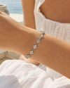 Bracelet Chance cristal en acier inoxydable argenté