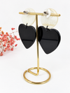Boucles d’oreilles cœur en résine – 4 coloris