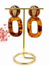 Boucles d’oreilles pendantes en résine ajourée – 5,5 cm