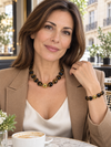 Collier court à pastilles colorées – 4 coloris
