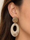Boucles d’oreilles en résine à clips – Ovales chic – 3 coloris