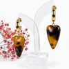 Boucles d’oreilles dorées en acier inoxydable – Cœur effet écaille, design moderne et élégant