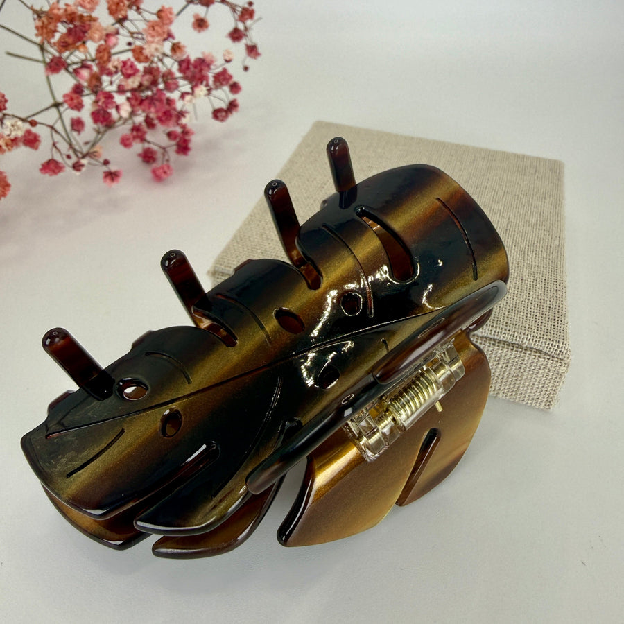 Haarclip Hars Blad Bruine Kleuren