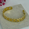 Bracelet Manchette Ouverte Doré – Acier Inoxydable Ajustable – Style Maillons