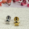 Stern-Piercing – hypoallergener Stecker aus gold-/silberfarbenem Edelstahl.