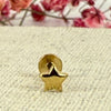 Stern-Piercing – hypoallergener Stecker aus gold-/silberfarbenem Edelstahl.