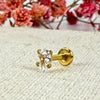 Zirkonia-Piercing – Vergoldeter Stecker aus wasserfestem Edelstahl.