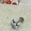 Piercing Blütenblätter Zirkon – Stecker Edelstahl vergoldet/versilbert glänzend.