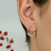 Piercing Ring Zirkon – Mini Creole vergoldeter/versilberter Edelstahl