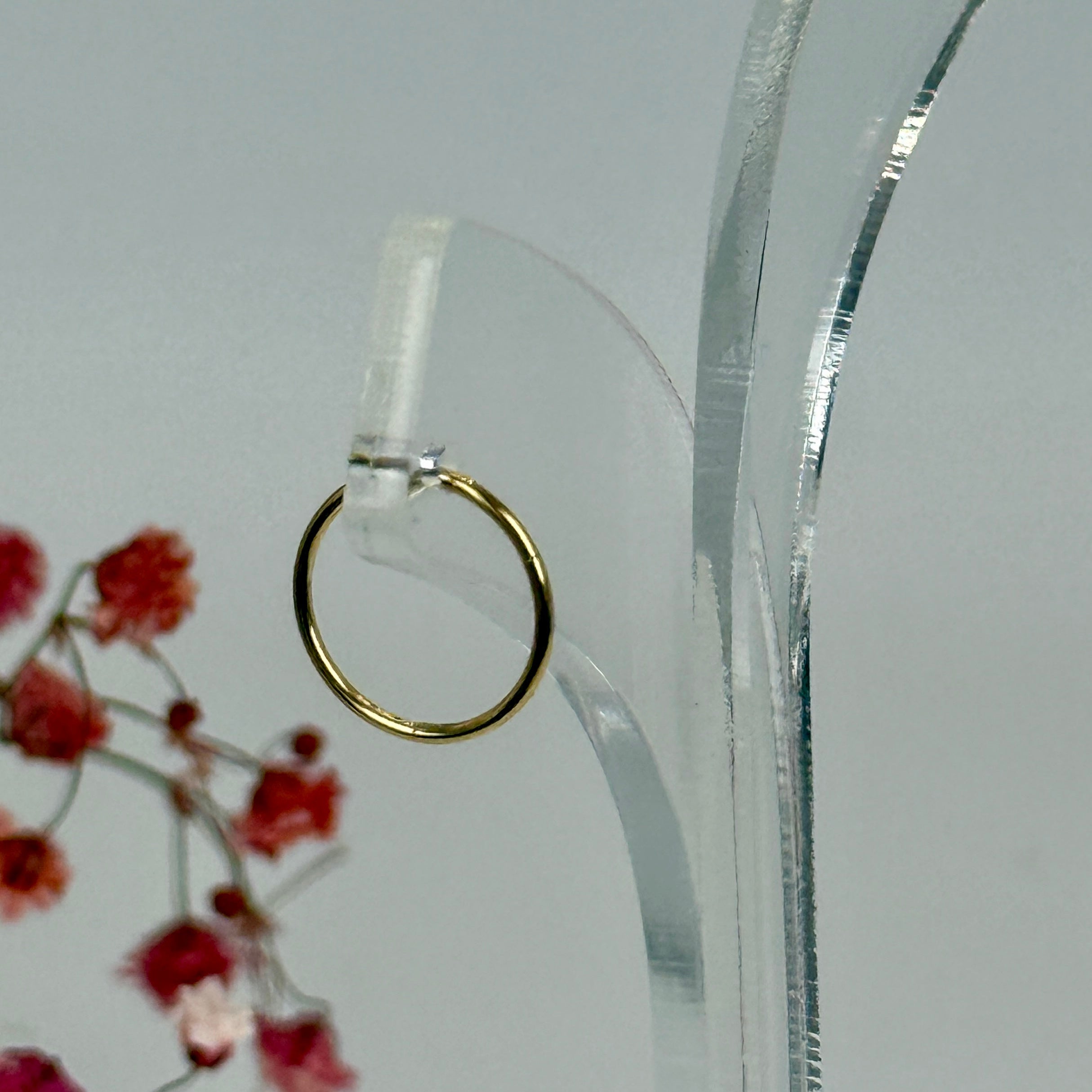 Ohrpiercing Minimalistischer Ring – Zarte Kreole aus vergoldetem/silbernem Edelstahl