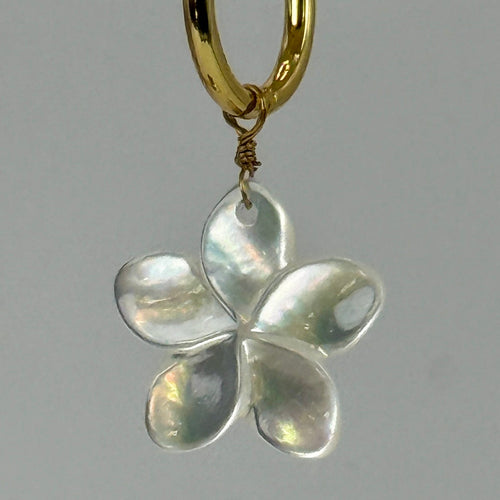Oorbellen Parelmoer Kleine Bloem (2).