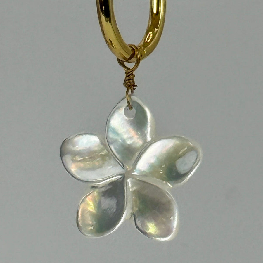 Oorbellen Parelmoer Kleine Bloem (2).