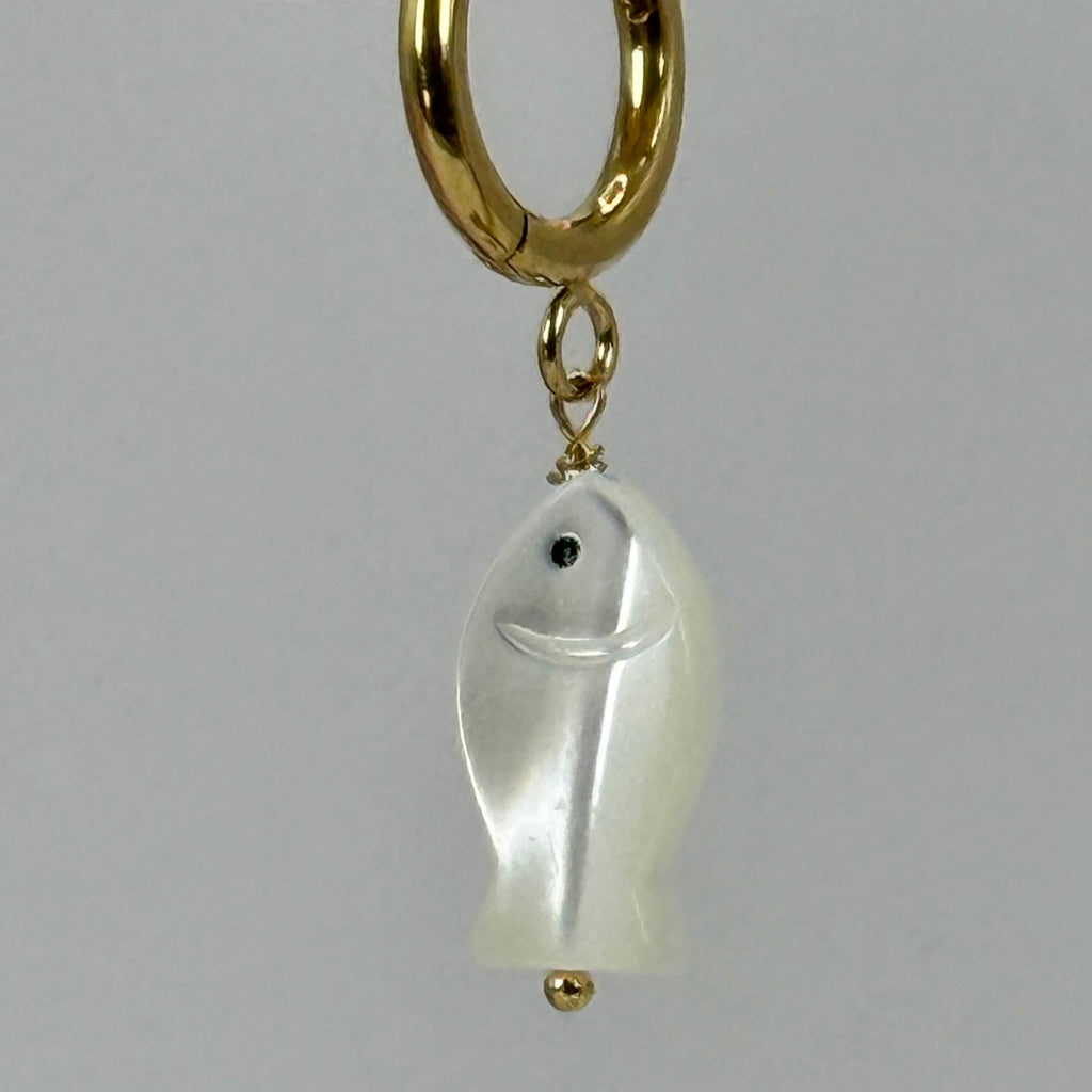 Ohrringe Perlmutt Fisch