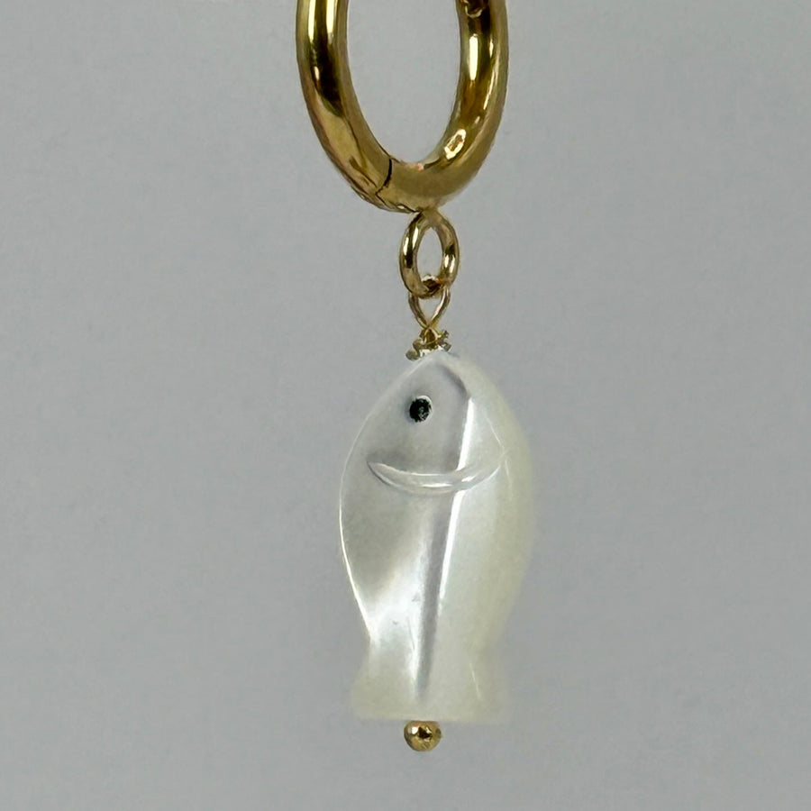 Ohrringe Perlmutt Fisch
