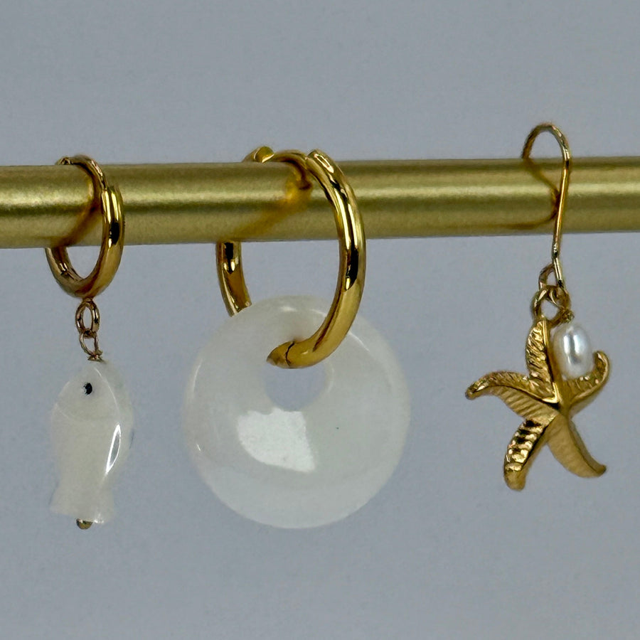 Ohrringe Perlmutt Fisch