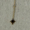 Verstellbare Lariat-Halskette mit Stern aus Edelstahl – Goldfarbene Kette mit Nordstern-Anhänger