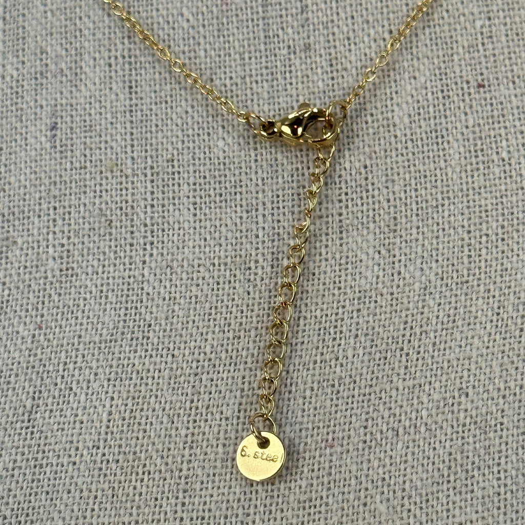 Collier lariat étoile réglable en acier inoxydable – Chaîne dorée avec pendentif étoile du nord