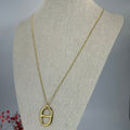 Ketting van goud- of zilverkleurig roestvrij staal – Hanger met ankerketting (verstelbaar).