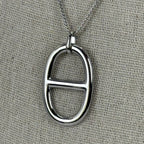 Ketting van goud- of zilverkleurig roestvrij staal – Hanger met ankerketting (verstelbaar).