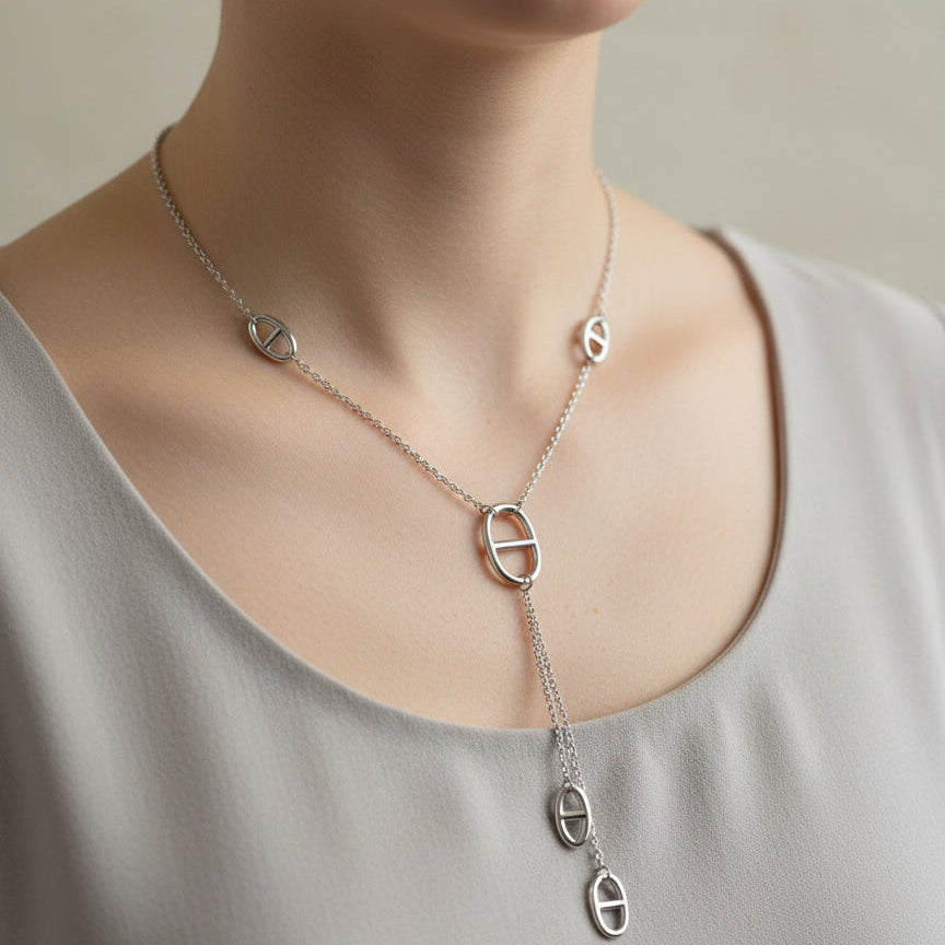 Collier en acier inoxydable – Design moderne chaine d'ancre.