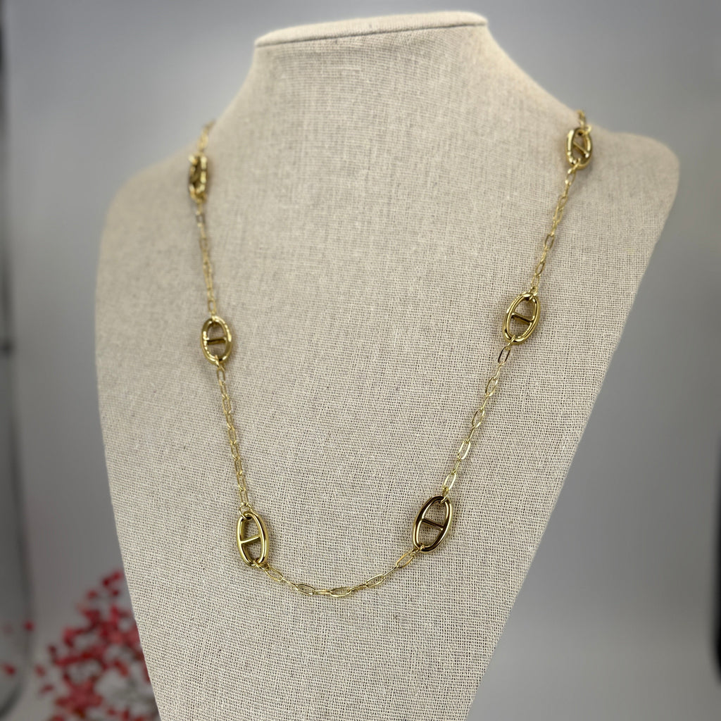 Verstellbare Ankerkette aus Edelstahl – Vergoldeter oder versilberter Schmuck.