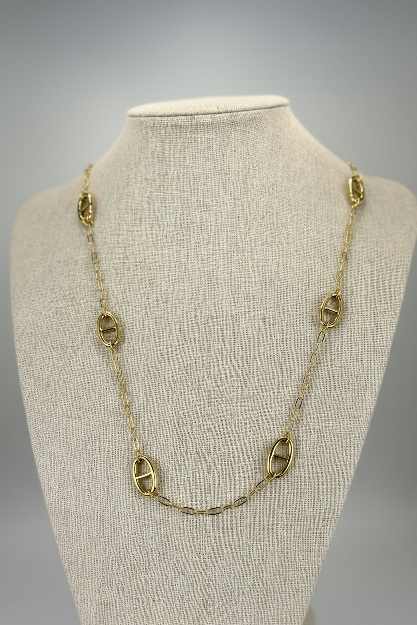 Verstellbare Ankerkette aus Edelstahl – Vergoldeter oder versilberter Schmuck.