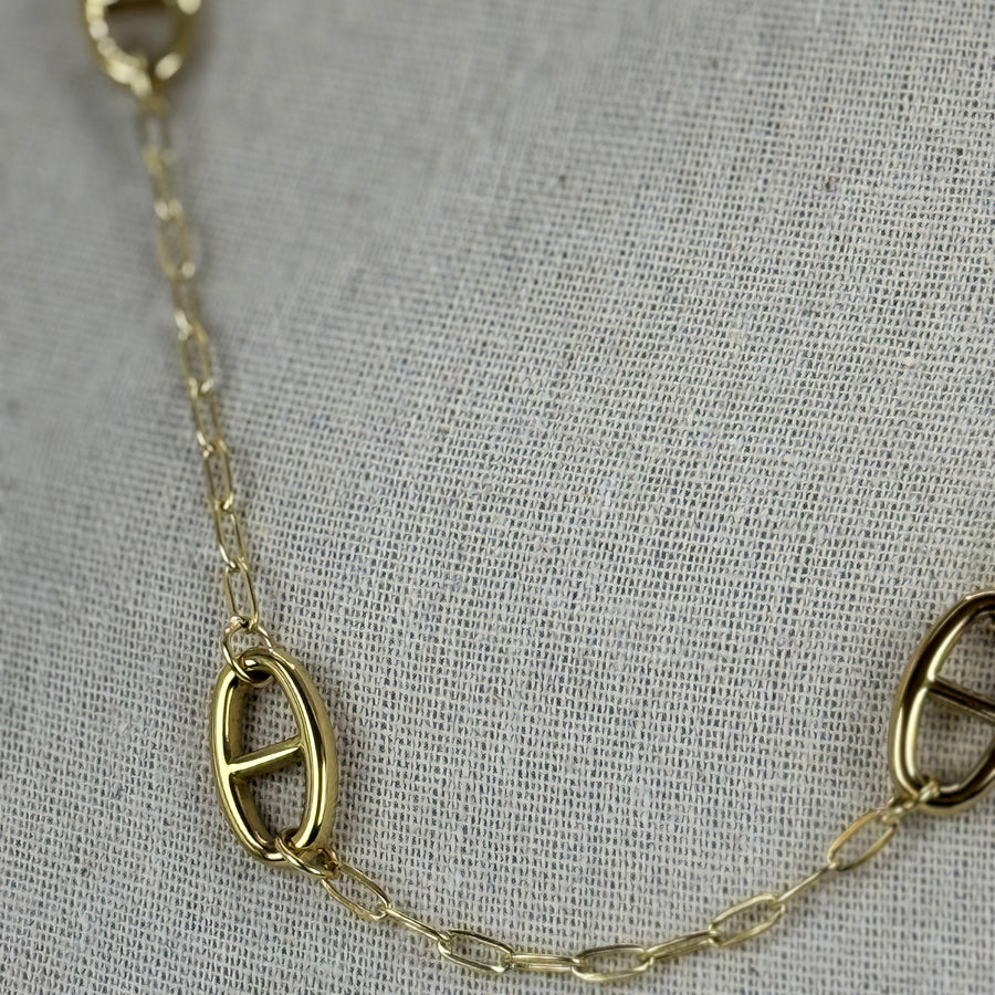 Verstellbare Ankerkette aus Edelstahl – Vergoldeter oder versilberter Schmuck.