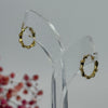 Boucles d'oreilles Créoles Bambou Dorées – Acier Inoxydable | Mini Boucles d’Oreilles.