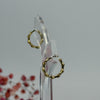 Boucles d'oreilles Créoles Bambou Dorées – Acier Inoxydable | Mini Boucles d’Oreilles.