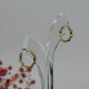 Boucles d'oreilles Créoles Bambou Dorées – Acier Inoxydable | Mini Boucles d’Oreilles.