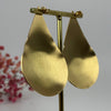 Boucles d’oreilles dorées XL en acier inoxydable – Gouttes modernes