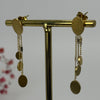 Goldene Hängeohrringe aus Edelstahl – Ketten & Plättchen