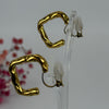Ohrclips mit unregelmäßiger Textur in Gold oder Silber – Edelstahl
