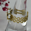 Drehbarer, verstellbarer Anti-Stress-Ring aus Edelstahl – goldfarben.
