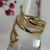 Verstellbarer Edelstahlring – Modernes Spiraldesign – gold- oder silberfarben